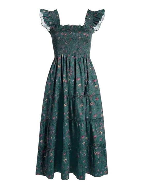 Hill House Dresses & Skirts - Hill House Ellie Nap Dress in Fleur Chintz Bottle Green Size Small